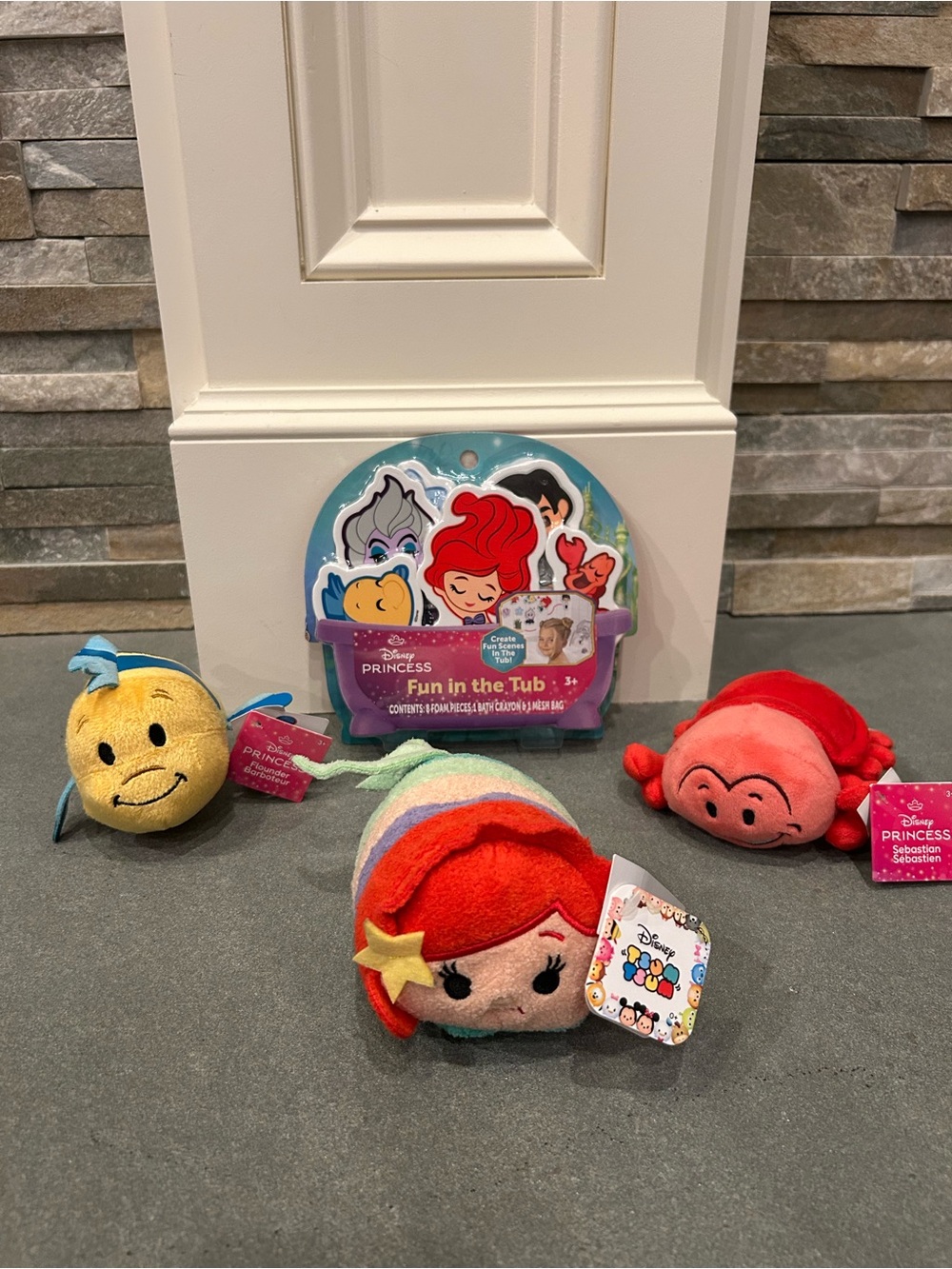 Little Mermaid Bath Toy Set, Disney Princess Collection & Tsum Tsum Ariel
